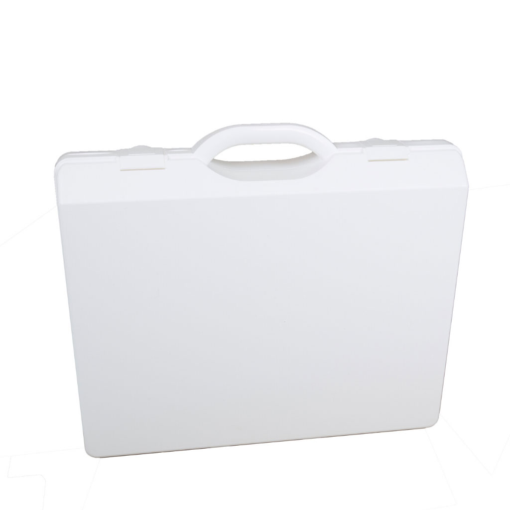 White Plastic Carry Case Which Can Be Branded or have Logo Added Have Branding or Logo - PottertonPacs White Plastic Carry Case Which Can Be Branded or have Logo Added Have Branding or Logo