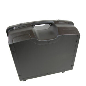 black plastic case 480x376mm with capability to add tamper evident security cable