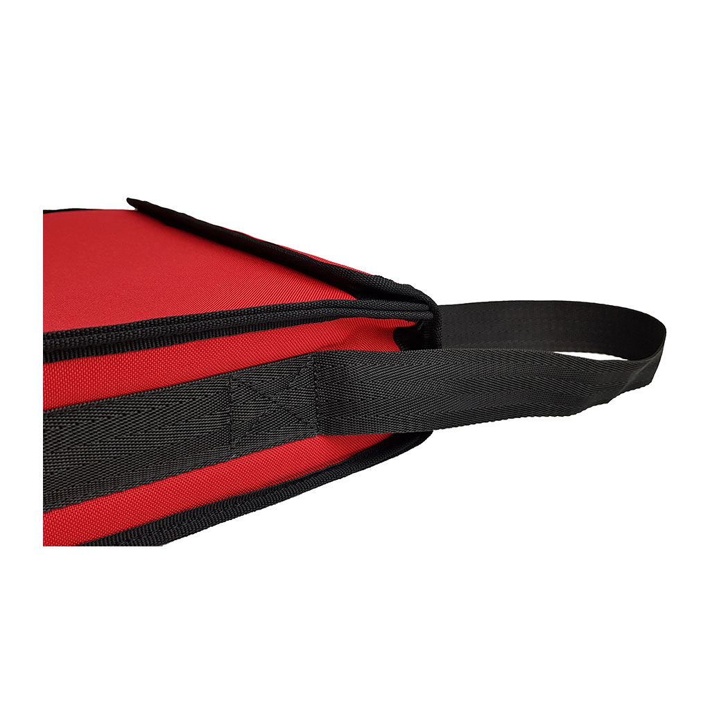 padded corner window sample bag in red with carry handle - PottertonPacs padded corner window sample bag in red with carry handle