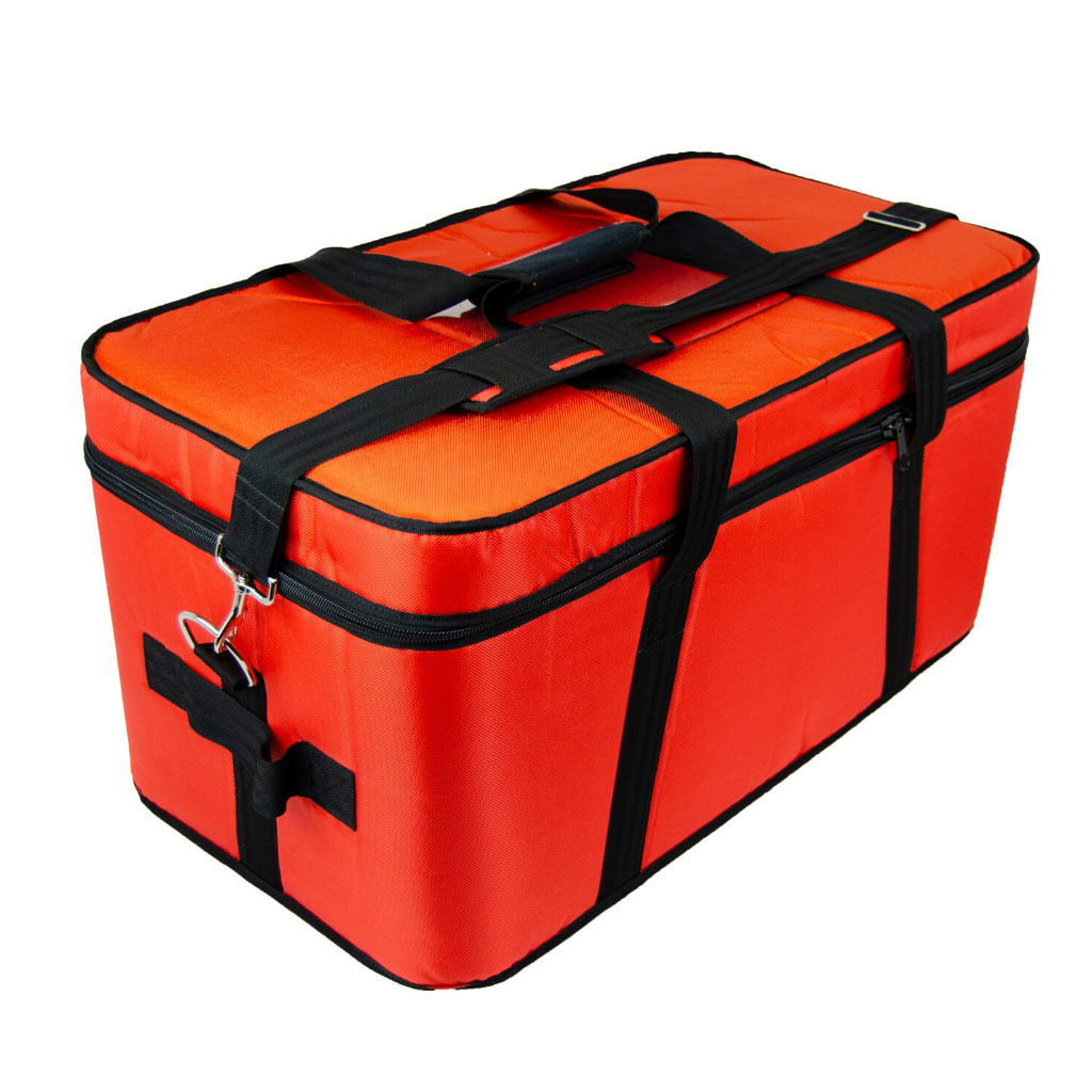 hi vis orange custom made rail test equipment bags - PottertonPacs hi vis orange custom made rail test equipment bags