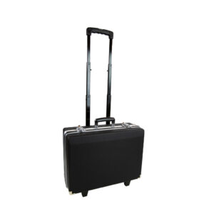 ABS Mobile Tool Case with Wheels and Telescopic Handle in Black