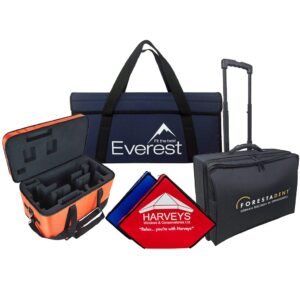 assorted size, design and branded Custom UK Made Sample or Equipment Bags to carry and protect products