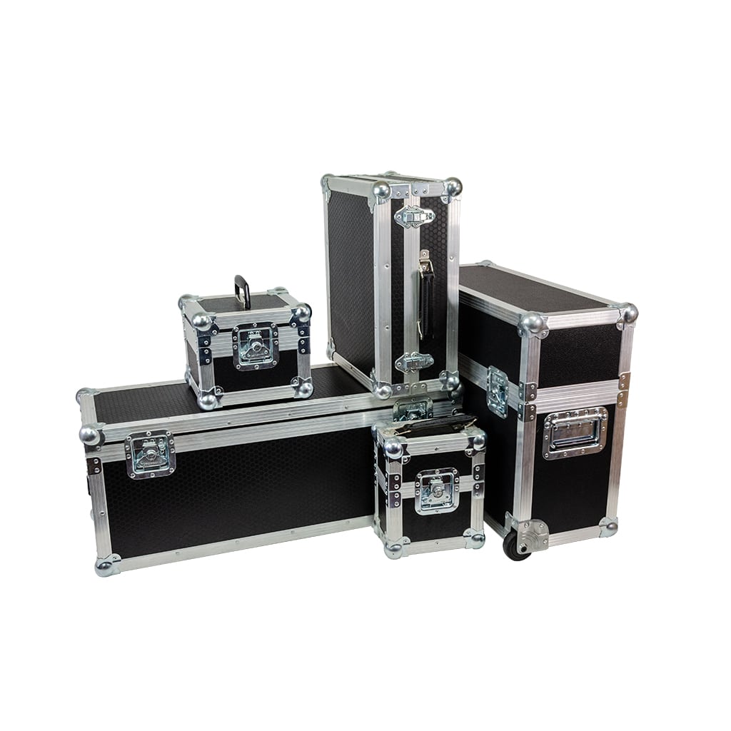 Custom-built-flight-cases - PottertonPacs 5 assorted sized custom flight cases