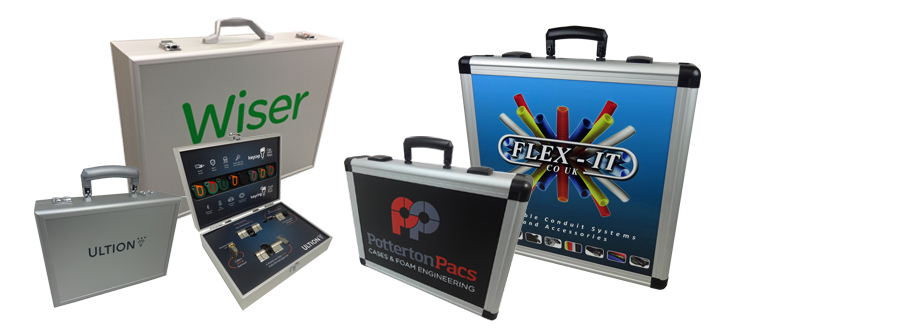 branded custom made aluminium sample cases