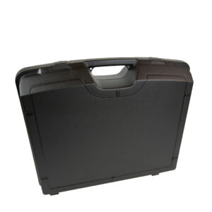 black plastic case 570x445mm with capability to add tamper evident security cable
