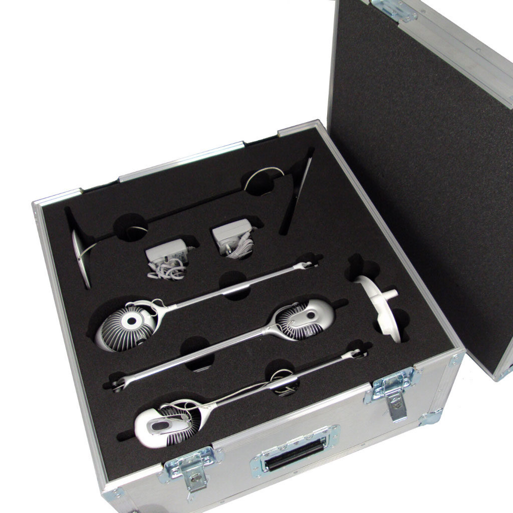 sound equipment custom flight case with routed foam insert internally shown with lid open to display protected and well presented products