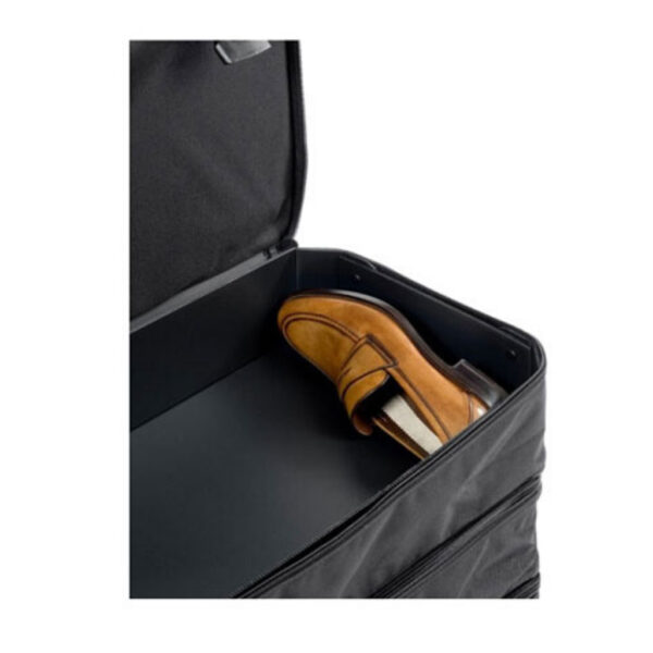 mens shoe sample displayed inside black shoe sample bag 6820