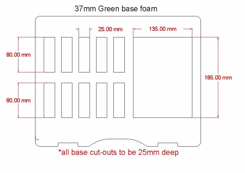 PottertonPacs proposed foam layout