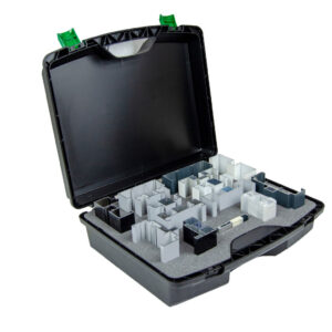plastic case containing profile samples