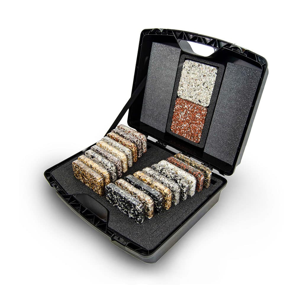 resin drive installer sample kit in a black carry case