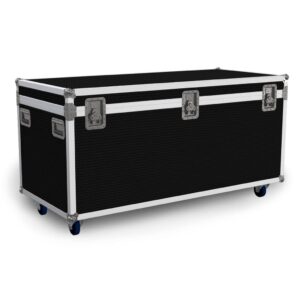 road trunk flight cases on castors