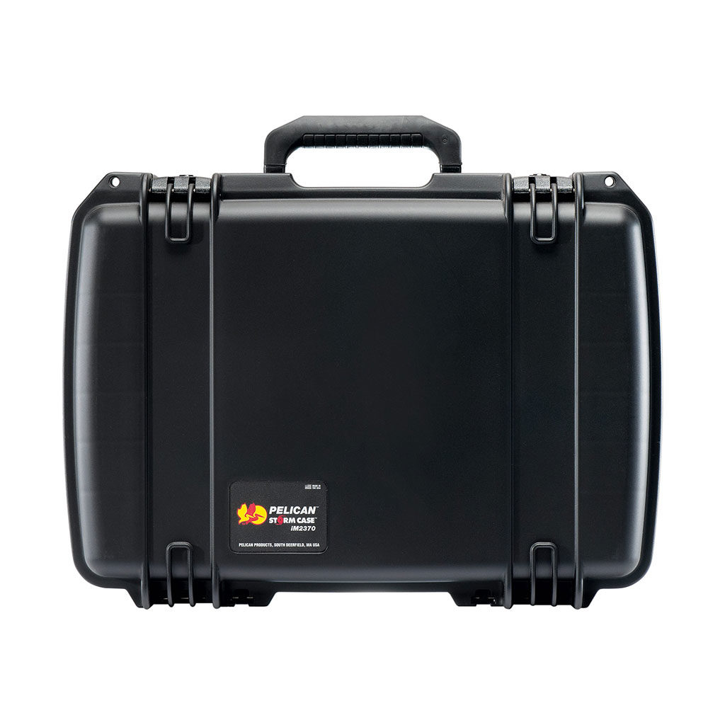 black peli storm im2370 waterproof laptop case with folding handle and padlock lugs