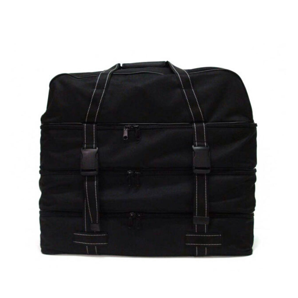 front view of black mens shoe sample bag 6820 - PottertonPacs front view of black mens shoe sample bag 6820