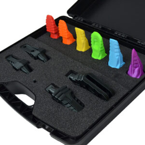 black plastic case with sample foam insert