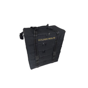 sales reps shoe sample bags branded with golden wolfe logo