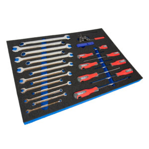 black blue tool cabinet foam