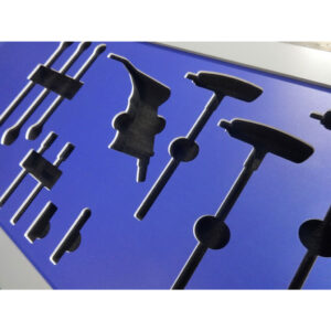 shadow tool foam with printed purple board topper