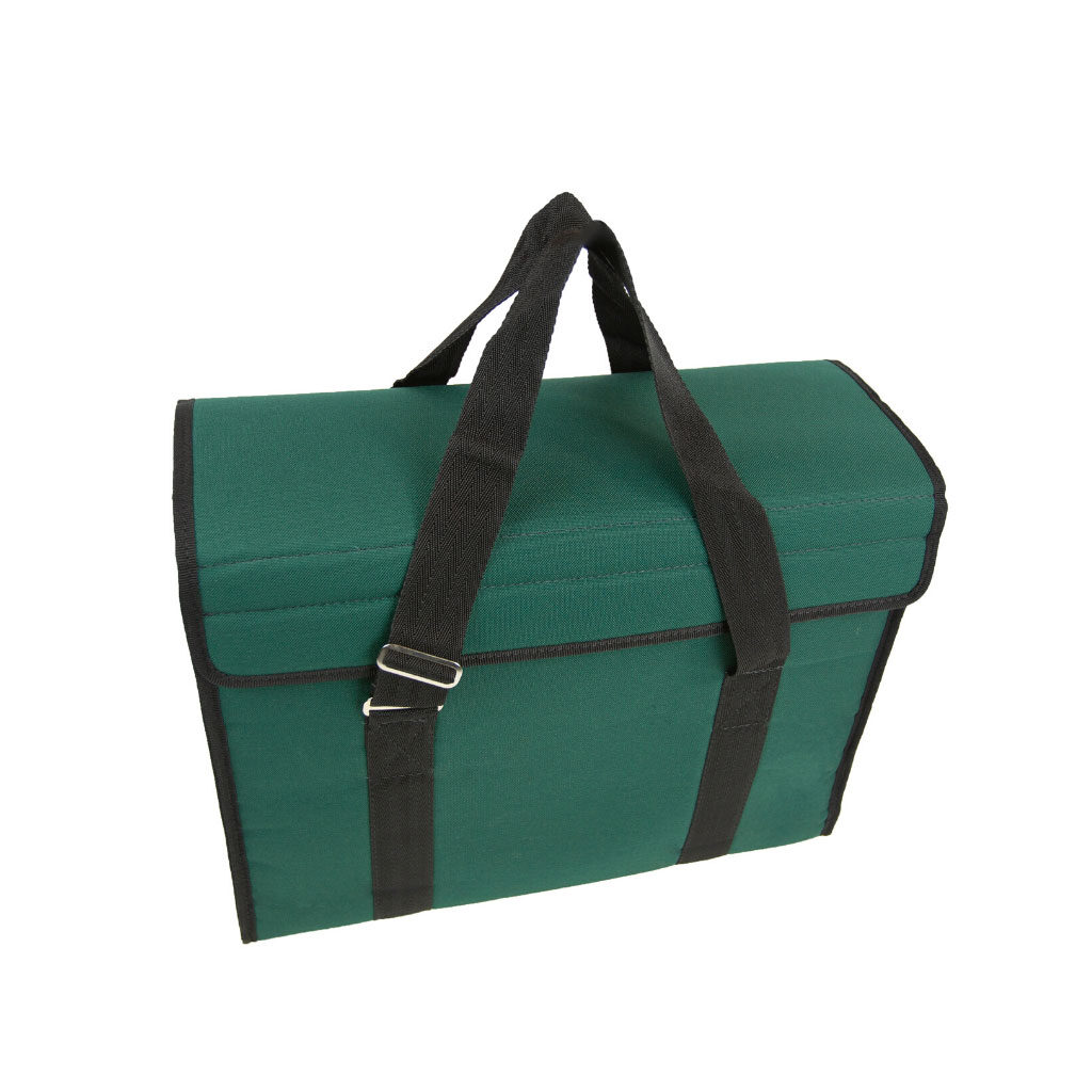 green padded door sample bag - PottertonPacs green padded door sample bag